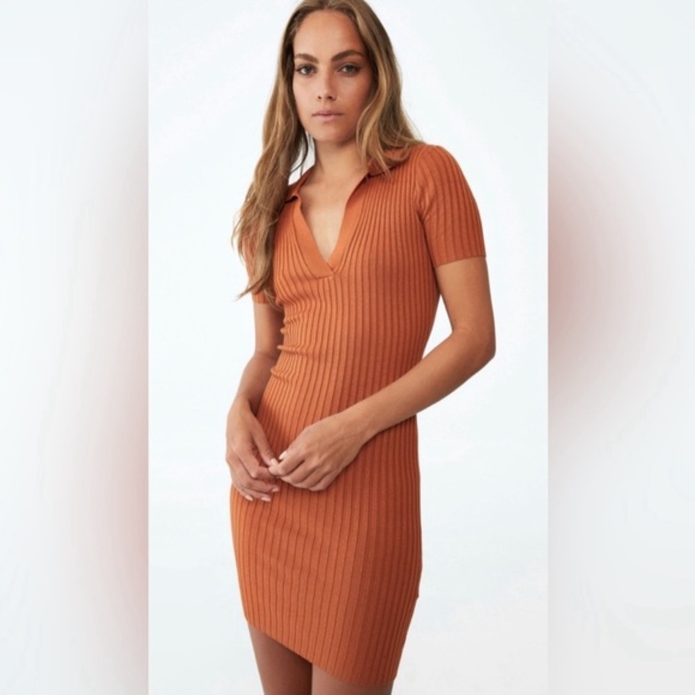 COTTON:ON Knit Polo Soft Stretchy Mini Dress‎ Size M